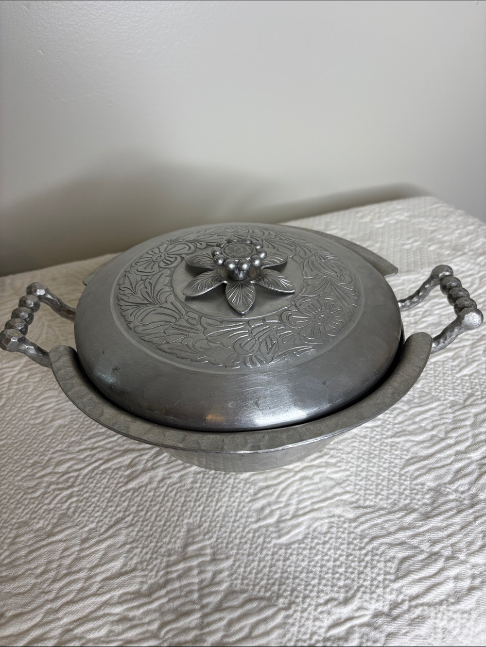 Hand Forged Everlast Metal Hammered Aluminum Covered Casserole Dish